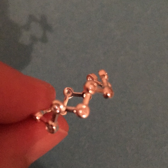 Silver Plated Creative CZ Ring. - Picture 2 of 5